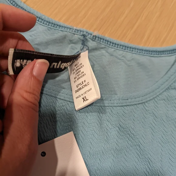 Three Piece Dusty Teal\Blue Bikini Set - Picture 7 of 13